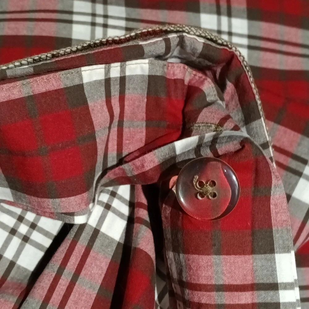 Pottery Barn Kids Red Plaid Cotton Percale Duvet Cover